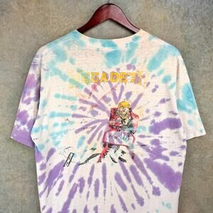 VINTAGE MEGADETH PEACE SELLS 1986 BAND T SHIRT SZ L SINGLE STITCH METAL TIE DYE
